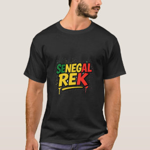Camiseta Senegal Rek Orgulhoso Patriotas Senegalenses Sunug