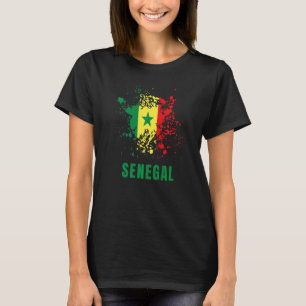 Camiseta Senegal Retro Vintage WaterColor Esporte Senegal