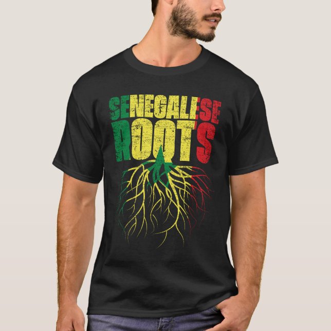 Camiseta Senegal Roots Senegal Heritage Flag (Frente)