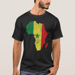 Camiseta Senegal Sinalizador África Continente Presente de