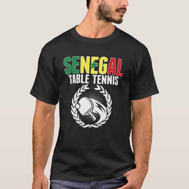 Camiseta Senegal Table Tennis   Senegalese Ping Pong Suppor (Frente)