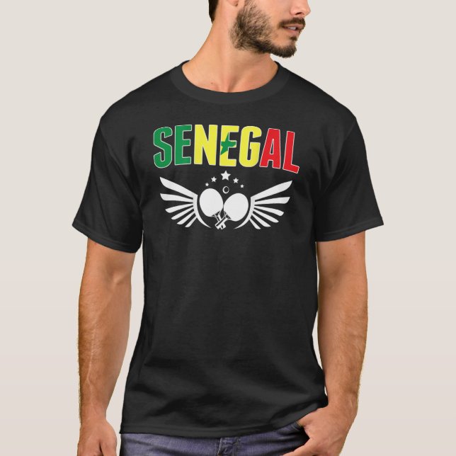 Camiseta Senegal Table Tennis   Support Senegalese Ping Pon (Frente)