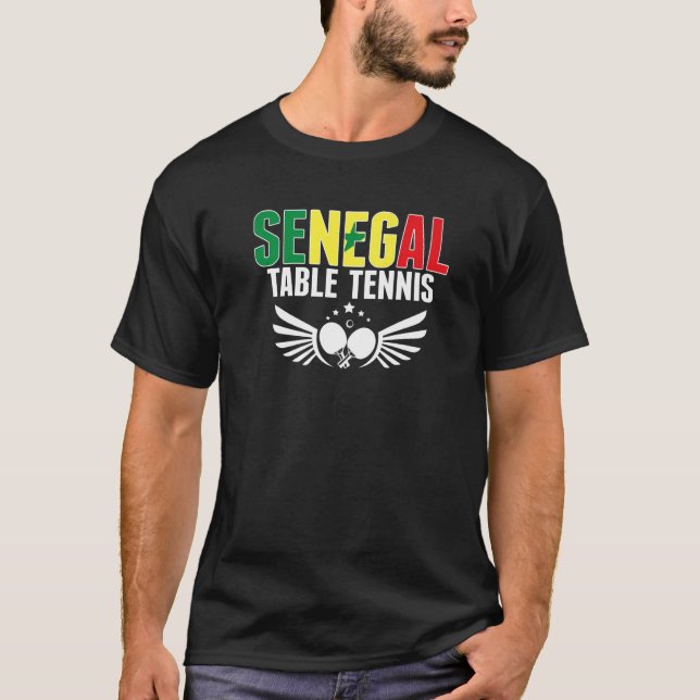 Camiseta Senegal Table Tennis  Support Senegalese Ping Pong (Frente)