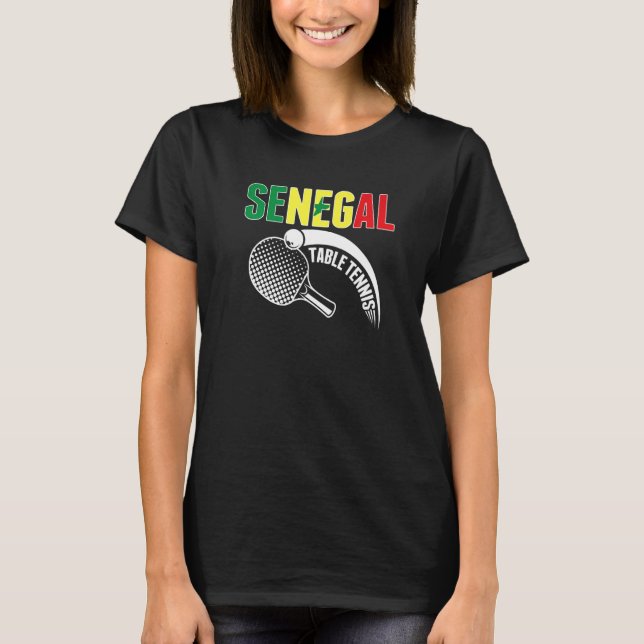 Camiseta Senegal Table Tennis  Support Senegalese Ping Pong (Frente)