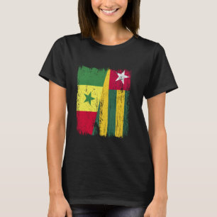 Camiseta Senegal Togo Meia Bandeira Raízes Senegalesas Togo