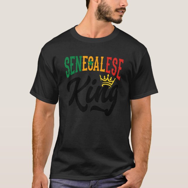 Camiseta Senegalese King Senegal Senegalese Senegal Flag (Frente)