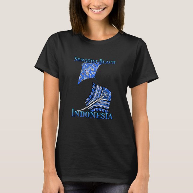 Camiseta Senggigi Beach Indonesia Vacing Tribal Stingray (Frente)