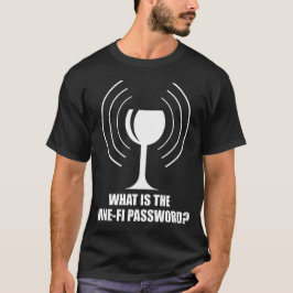 Camiseta Senha do Vinho-Fi Vidro Engraçado Ondas Wi-Fi
