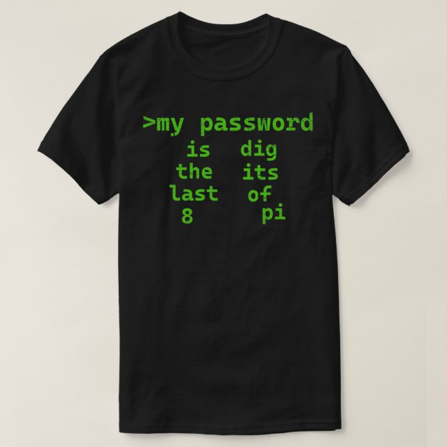 Camiseta Senha Pi (Frente do Design)