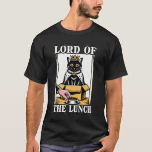 Camiseta Senhor Da Refeição Gato Dentro Da Caixa Prato De C