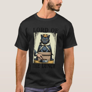 Camiseta Senhor Do Gato Amante Do Almoço Gato Na Caixa Gato
