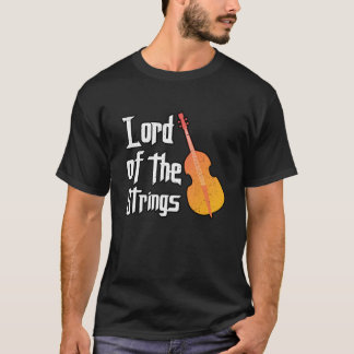 Camiseta senhor do presente de música de baixo duplo das co