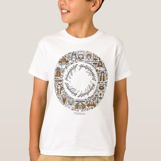 Camiseta SENHOR DO RINGS™ Doodle Art (Frente)