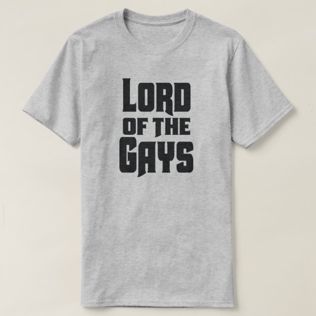 CAMISETA SENHOR DOS GAY. (Frente do Design)