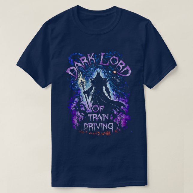 Camiseta Senhor Escuro Da Condução De Comboios (Frente do Design)