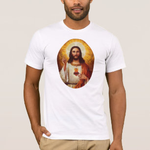 Camiseta Senhor Jesus Cristo e o coração sagrado
