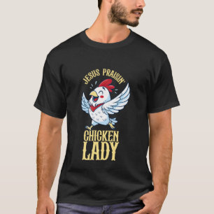 Camiseta Senhor Jesus Elogiando a Senhora do Frango