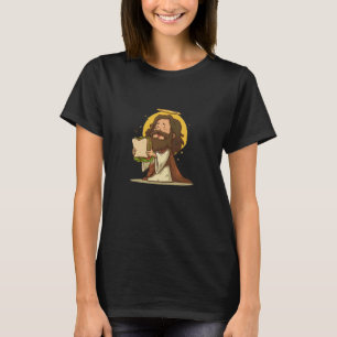 Camiseta Senhor Jesus Maneiro com Fantasia de Sanduíche Sag