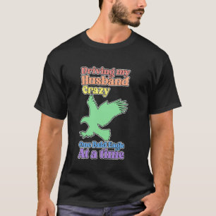 Camiseta Senhora Águia Careca Engraçada Deixando Meu Marido