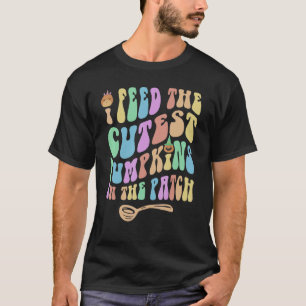 Camiseta Senhora Almoço Groovy EU ALIMENTO As ABÓBORAS MAIS