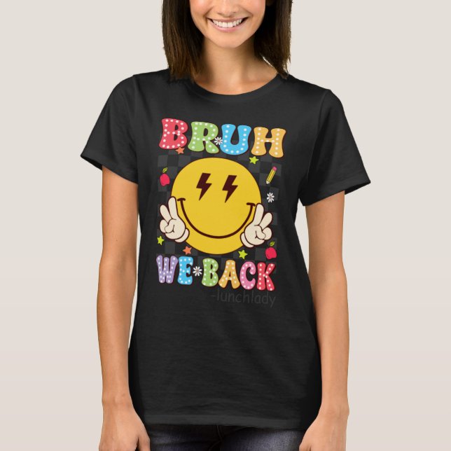 Camiseta Senhora Almoço Voltar Bruh Sorriso Retro Face Dálm (Frente)