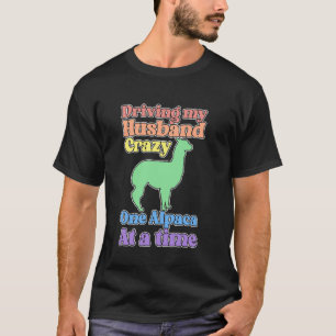 Camiseta Senhora Alpaca Engraçada Deixando Meu Marido Louco