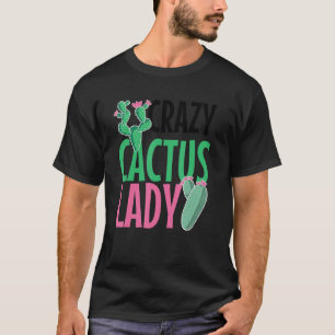 Camiseta Senhora Cacto Louco Planta do Deserto Suculentas