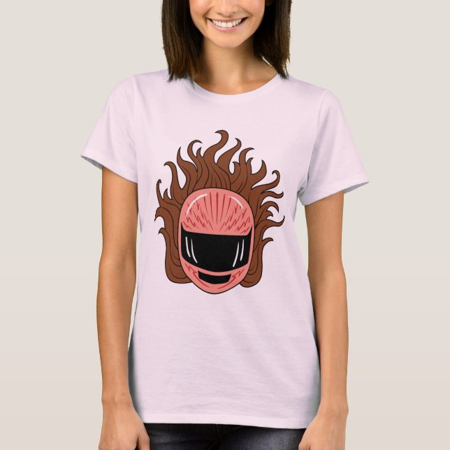 Camiseta Senhora Cavaleiro - rosa (Frente)