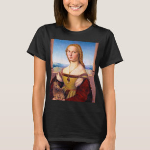 Camiseta Senhora com a pintura do retrato de Raphael Santi