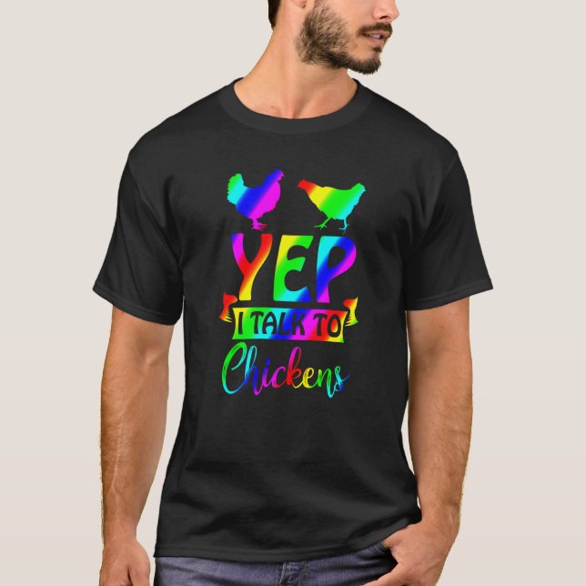 Camiseta Senhora de Frango Multicolorida (Frente)