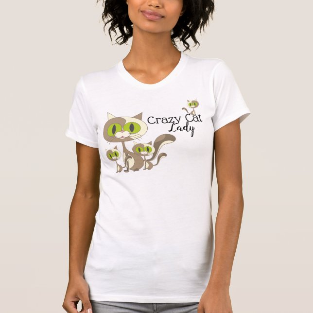 Camiseta Senhora de Gato Louca (Frente)