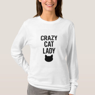 Camiseta Senhora de Gato Louca - Presente de Gato Engraçado