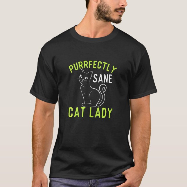 Camiseta Senhora de Gato Puramente Sane - Gatinho de Gatinh (Frente)