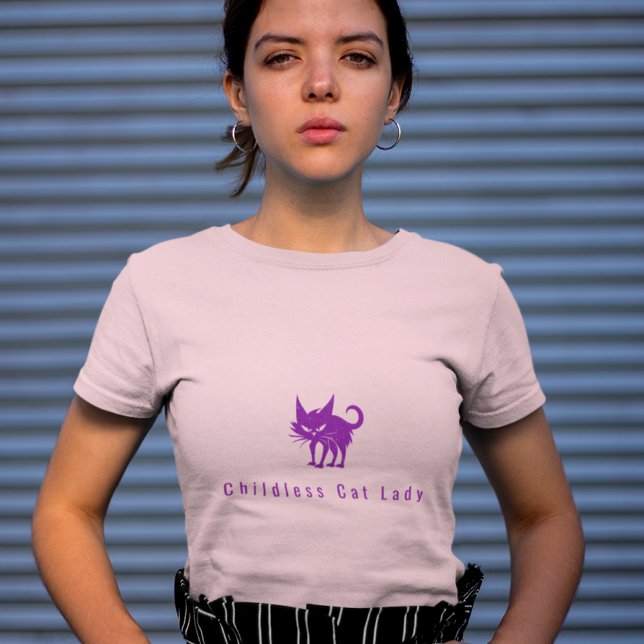 Camiseta Senhora de Gato Sem Fios Rosa (Criador carregado)