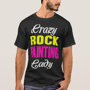 Camiseta Senhora de pintura de rock louco 