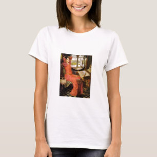 Camiseta Senhora de Shalott que senta-se em sua mesa