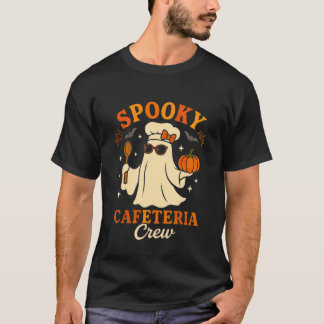 Camiseta Senhora do Almoço Equipe de Cafeteria de Halloween