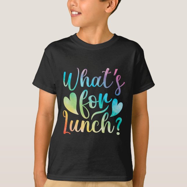 Camiseta Senhora do Almoço Qual é o Almoço Equipe da Cafete (Frente)