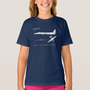 Camiseta Senhora Dragão U-2 - Planos de Impressão do Avião