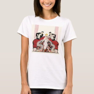 Camiseta Senhora elegante no t-shirt do art deco de Paris