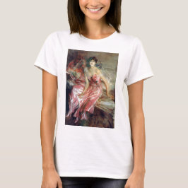 Camiseta Senhora Elegante num Vestido Rosa (por Giovanni Bo