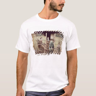 Camiseta Senhora em um rickshaw, c.1890s (foto colorida)