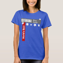 Camiseta Senhora Estrela Engraçado Costume do chefe do