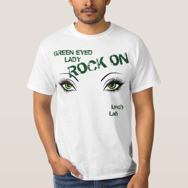 Camiseta Senhora Eyed verde Rocha T (Frente)