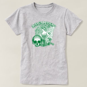 Camiseta Senhora feericamente verde do absinto