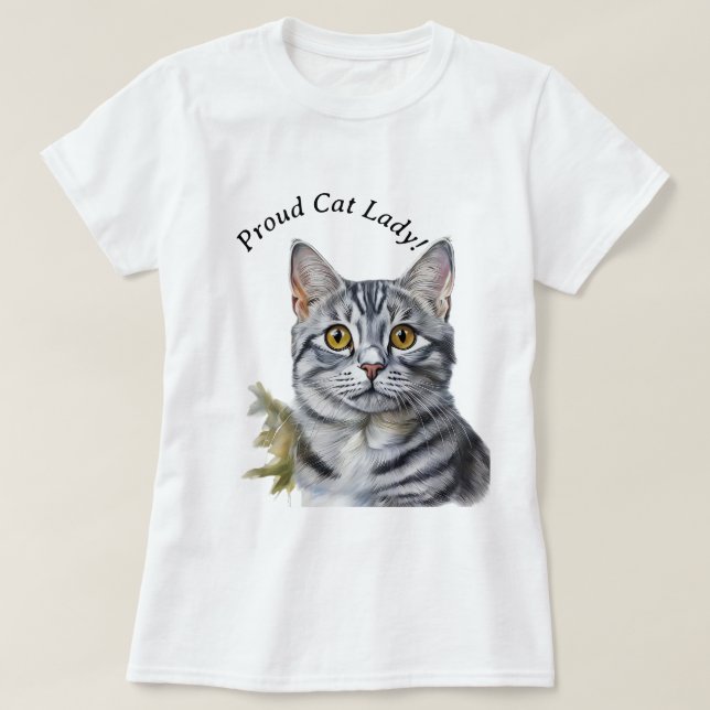 Camiseta Senhora Gata Orgulhosa (Frente do Design)