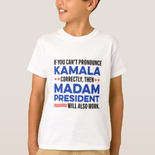 Camiseta Senhora Harris Presidente 2024 Frase Para Homens M