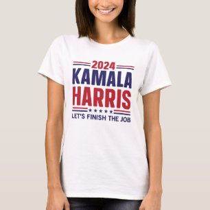 Camiseta Senhora Kamala Harris 24 Vamos Concluir o Trabalho