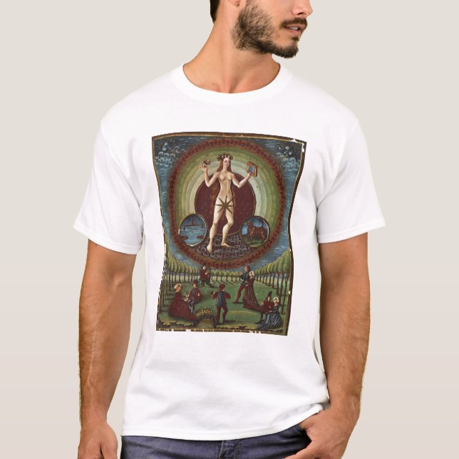 Camiseta Senhora Lat. 209 f.9v Venus, de "De Sphaera", (Frente)