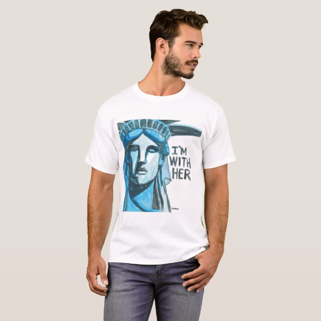 Camiseta Senhora Liberdade - eu sou com ela (Frente Completa)